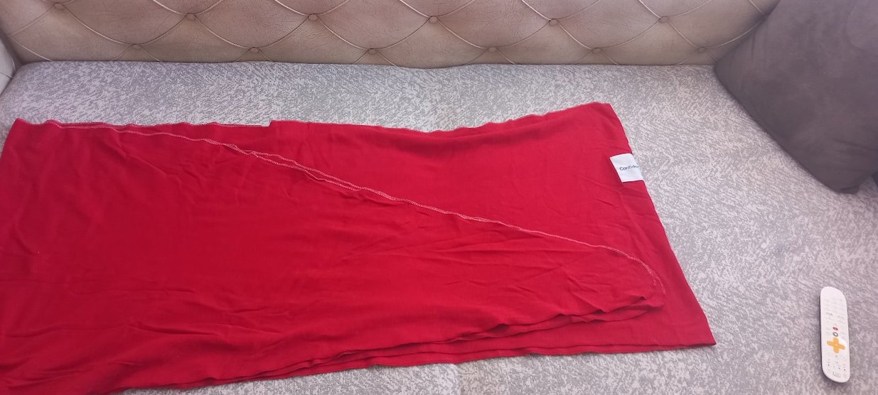 Koyu Kırmızı Bebek Taşıma Slingi - Görsel 3