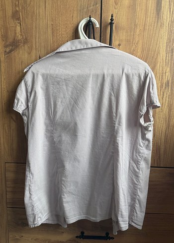 Lila beyaz gömlek - Görsel 3