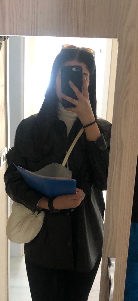 Kadın Siyah Deri Transparan Strappy Ceket - Görsel 2