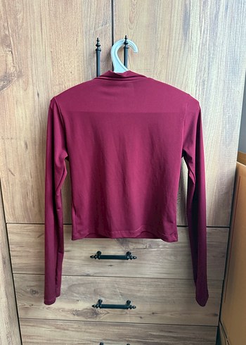 Kırmızı V Yaka Kadın Kazak - Görsel 3