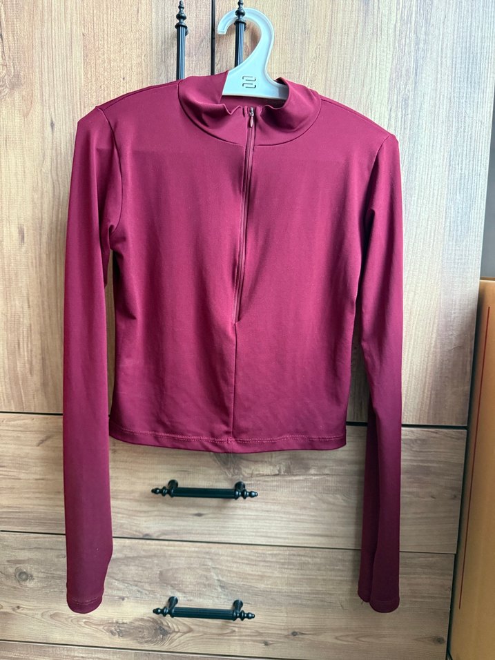 Kırmızı V Yaka Kadın Kazak - Görsel 2