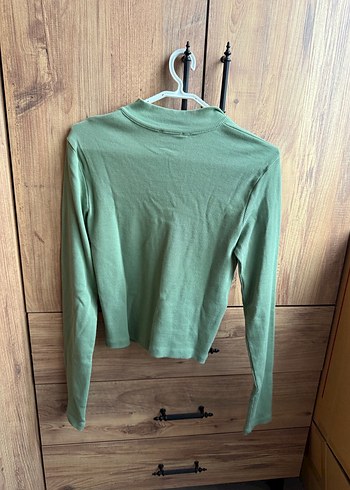 Pastel Yeşil Fermuarlı Yarım Boğazlı Kadın Kazak - Görsel 2