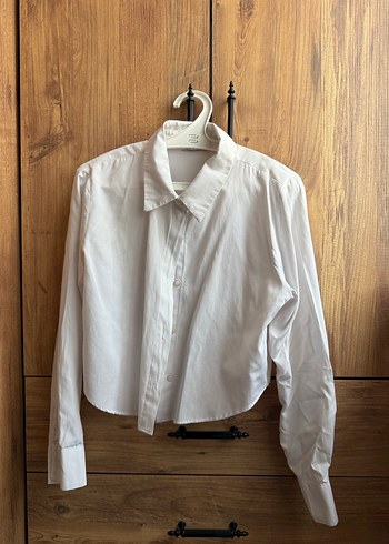 Düğmeli Beyaz  Gömlek - Görsel 2