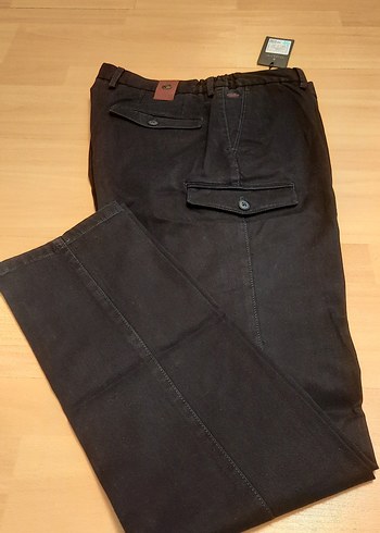 Siyah Kemerli Regular Fit Denim Erkek Pantolon