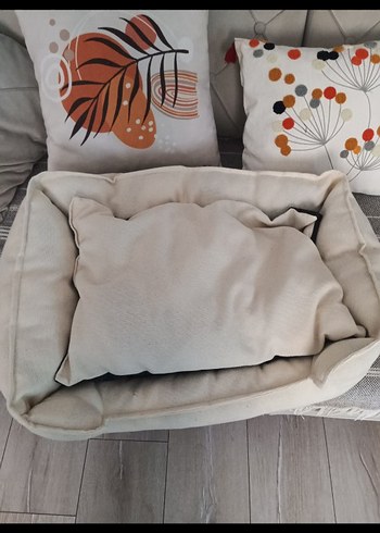 Bej Renkli Düz yataklı kedi köpek yatağı