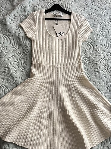 Zara örme mini skater elbise - Görsel 6