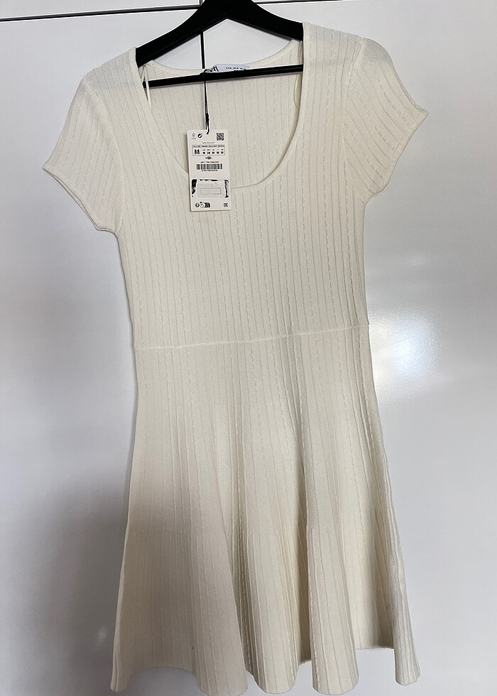 Zara örme mini skater elbise - Görsel 4