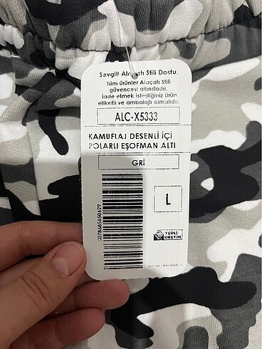 l Beden çeşitli Renk Kamuflaj desenli içi polarlı eşofman altı