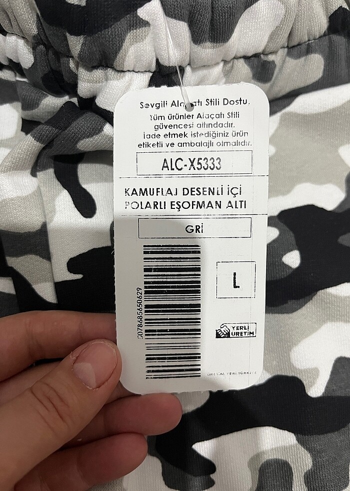 Kamuflaj desenli içi polarlı eşofman altı - Görsel 4