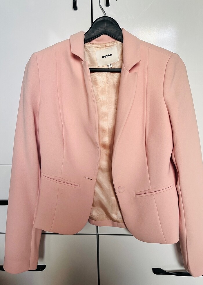 Koton pembe blazer ceket - Görsel 3