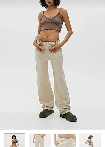 Pull&bear orta bel straight fit pantolon