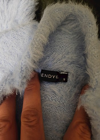 Mavi Kadın Peluş Boğazlı Kazak - Görsel 4