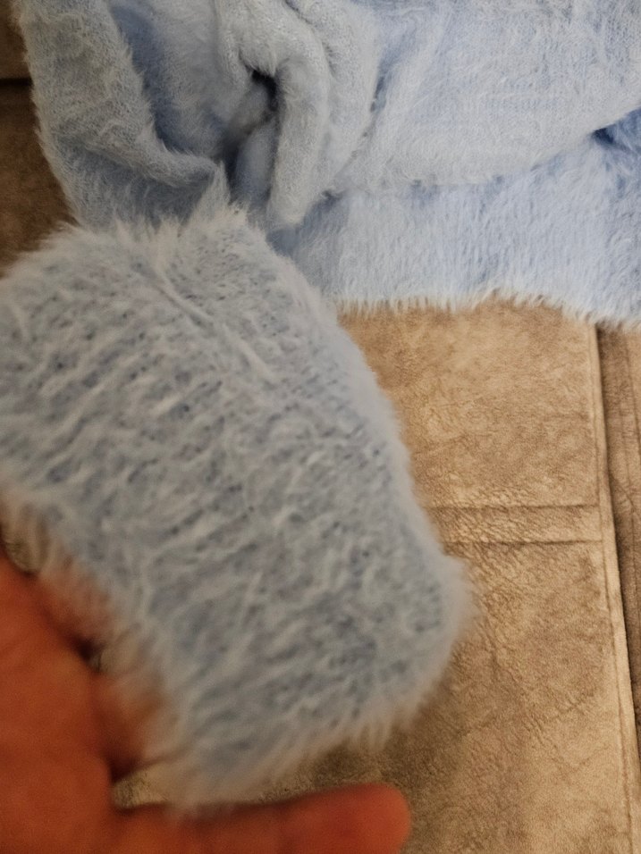 Mavi Kadın Peluş Boğazlı Kazak - Görsel 5