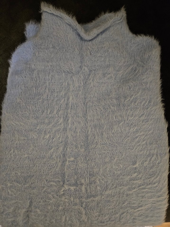 Mavi Kadın Peluş Boğazlı Kazak - Görsel 3