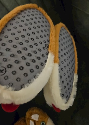 Kahverengi Peluş Erkek Çocuk Terlikleri - Görsel 5