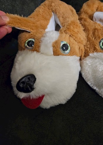 Kahverengi Peluş Erkek Çocuk Terlikleri - Görsel 3