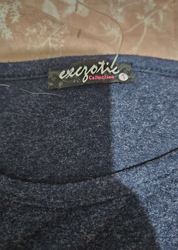 Gri Baskılı Uzun Kol Tişört - Görsel 5