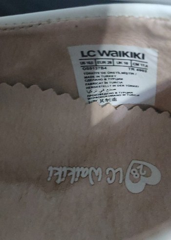 28 Beden beyaz Renk Lc Waikiki Beyaz Bağcıklı Kız Babet