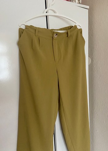diğer Beden yeşil Renk Yağ yeşili Kadın Regular Fit Midi Kumaş Pantolon