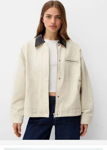 Bershka Kontrast Yaka Ceket