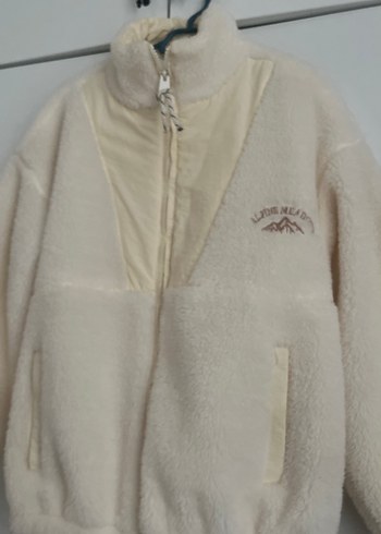 Beyaz Peluş Kadın Ceket - Görsel 3