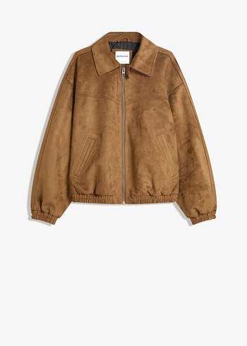 Bershka Camel Süet Ceket - Görsel 2