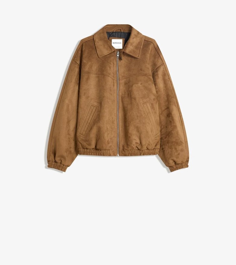 Bershka Camel Süet Ceket - Görsel 2