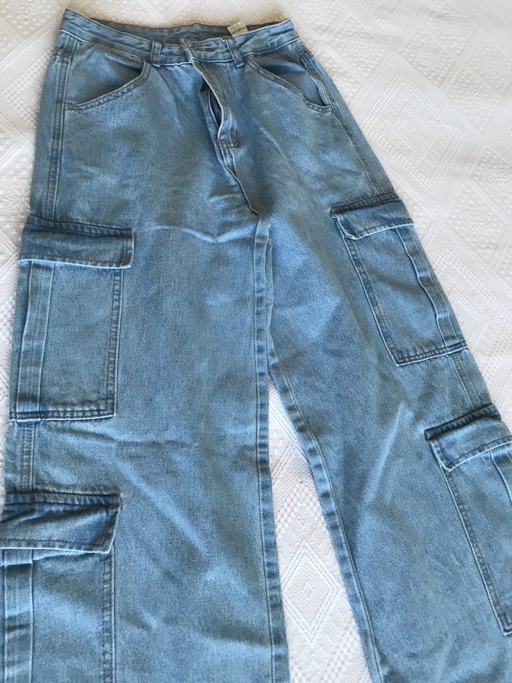 Kadın Geniş Kesim  Kot Pantolon - Görsel 2