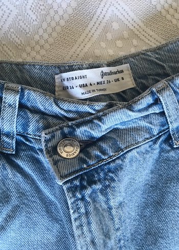 stradivarius lazer kesim denim şort - Görsel 4