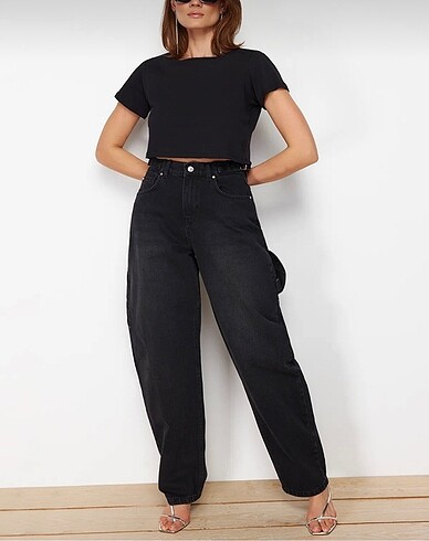 TRENDYOLMİLLA siyah baggy jean