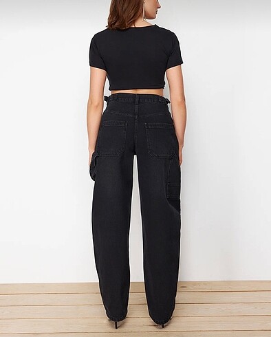 Trendyol & Milla TRENDYOLMİLLA siyah baggy jean