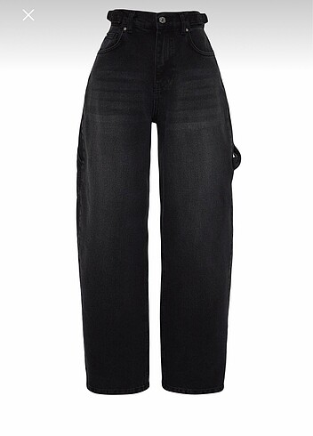 34 Beden siyah Renk TRENDYOLMİLLA siyah baggy jean