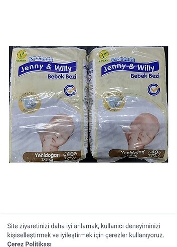 2 adet 40 li jenny willy bebek bezi 