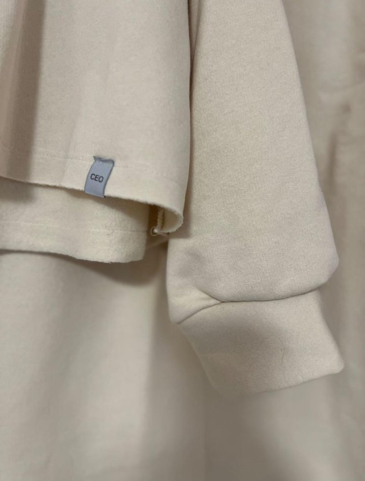 Ceylan Otantik, Krem, Kapüşonlu Polar Sweatshirt ve Etek Takım - Görsel 2