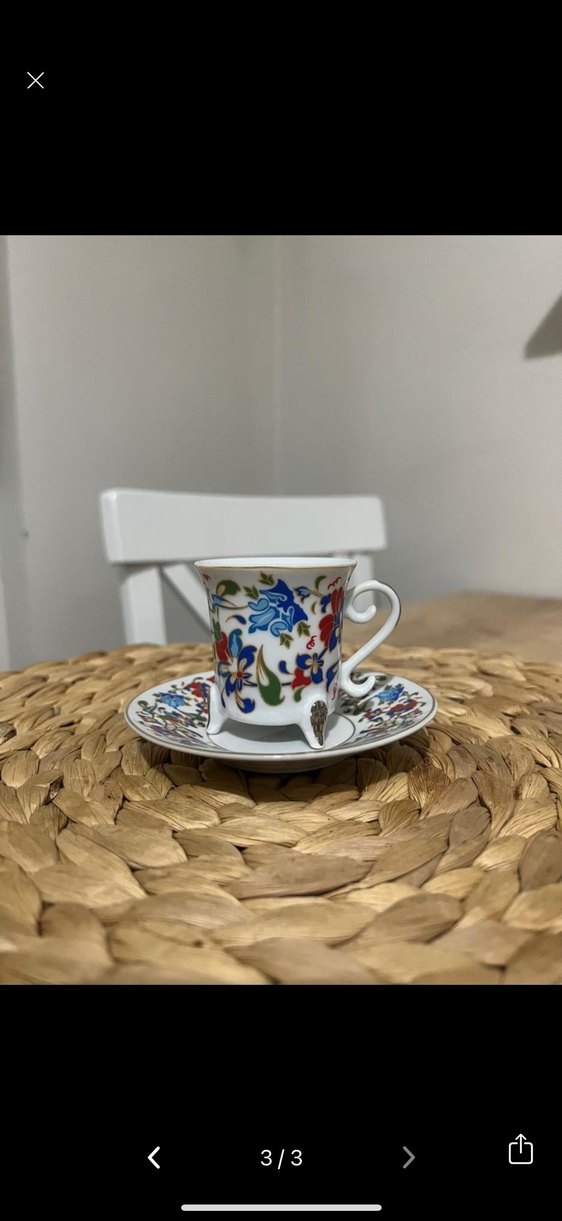 Çini Desenli Fincan Takımı - Görsel 3