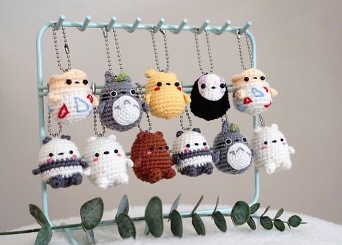 Amigurumi anime ghibli karakterleri