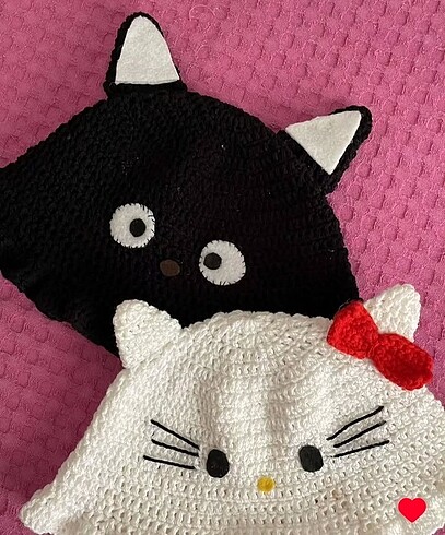 Amigurumi sanrio hello kitty bucket şapka