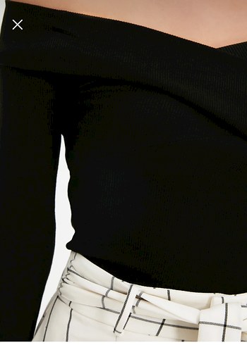 Siyah V Yaka Uzun Kollu Kadın Body - Görsel 2