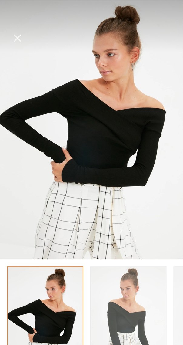 Siyah V Yaka Uzun Kollu Kadın Body - Görsel 3