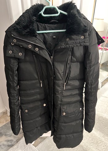 Koton Kürklü kapüşonlu - midi mont - Görsel 4