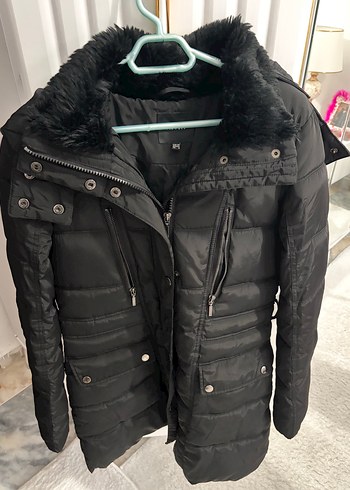 Koton Kürklü kapüşonlu - midi mont - Görsel 3