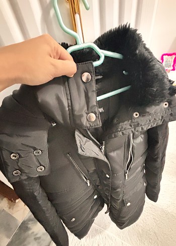 Koton Kürklü kapüşonlu - midi mont - Görsel 5