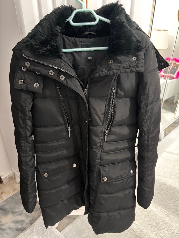 Koton Kürklü kapüşonlu - midi mont - Görsel 4