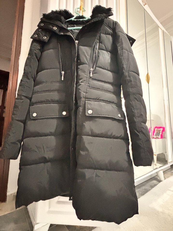 Koton Kürklü kapüşonlu - midi mont - Görsel 2