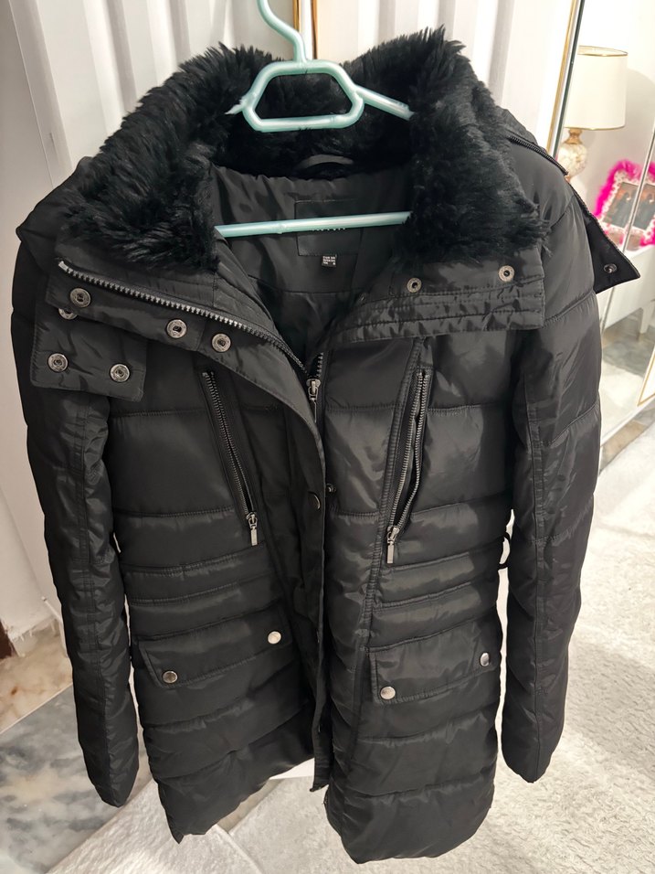 Koton Kürklü kapüşonlu - midi mont - Görsel 3