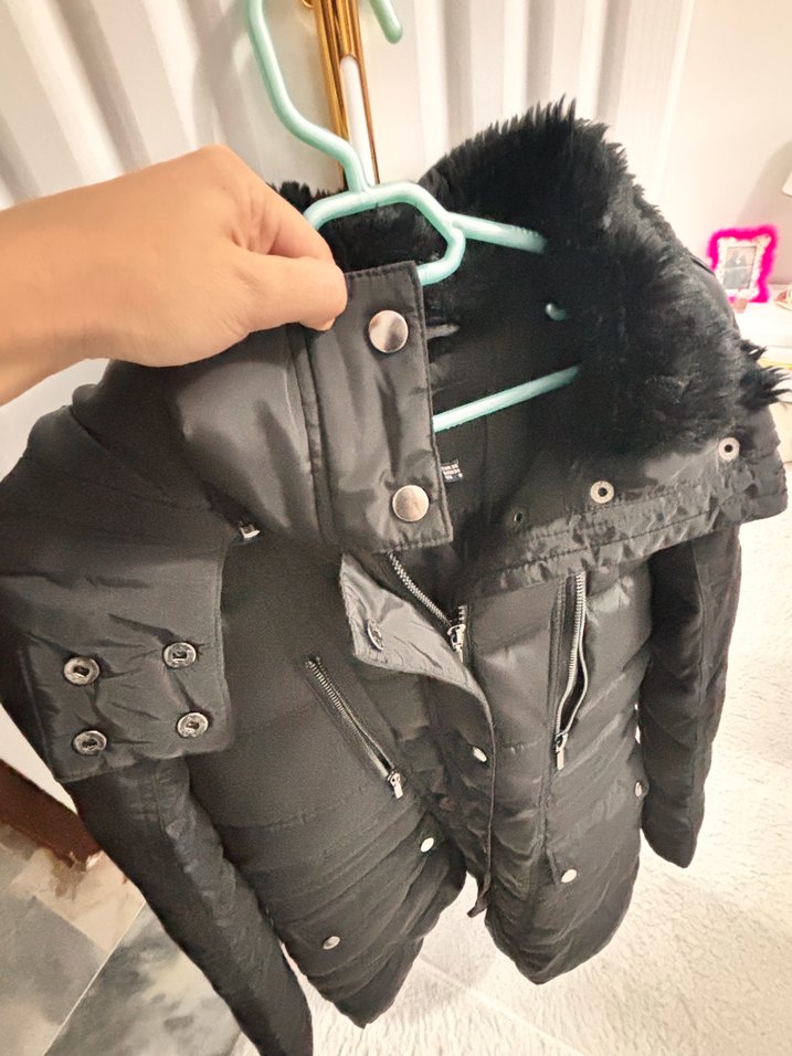 Koton Kürklü kapüşonlu - midi mont - Görsel 5