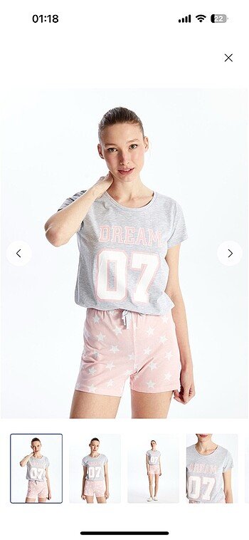Şortlu pijama takımı