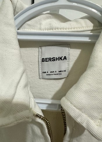 s Beden Beyaz Batik Desenli Kadın Mini Denim Tulum