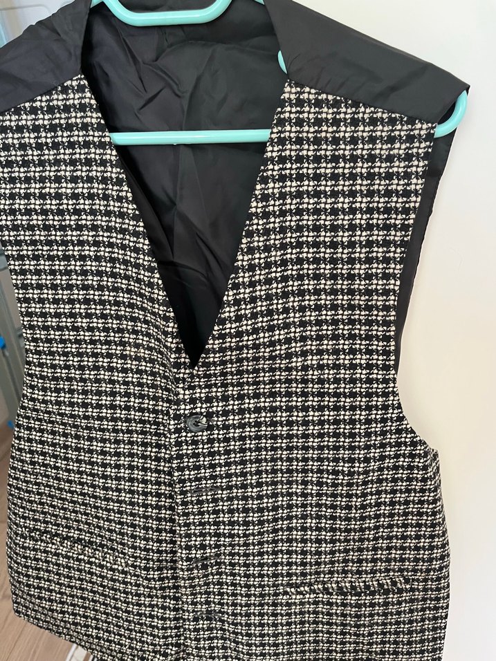 Erkek Düğmeli Midi Yelek Gri - Görsel 2