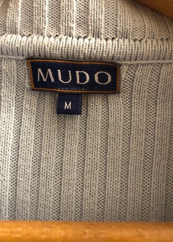 Mudo Fermuarlı mavi kadın Triko Hırka